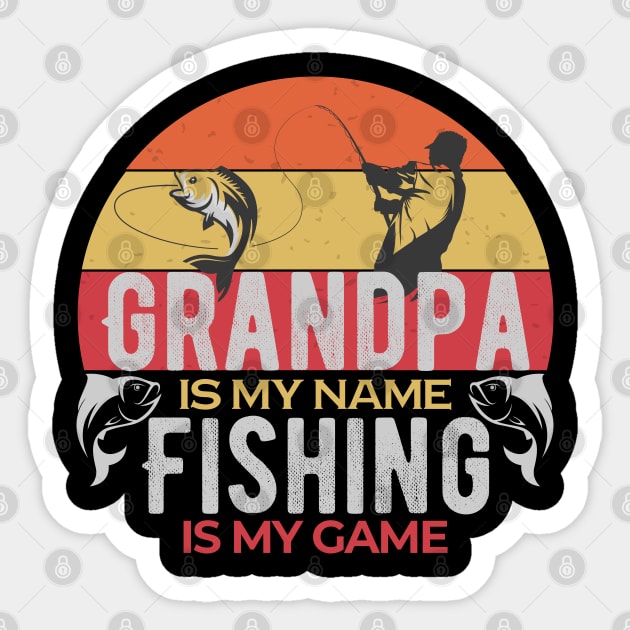 Grandpa Fishing Sticker by HQratul